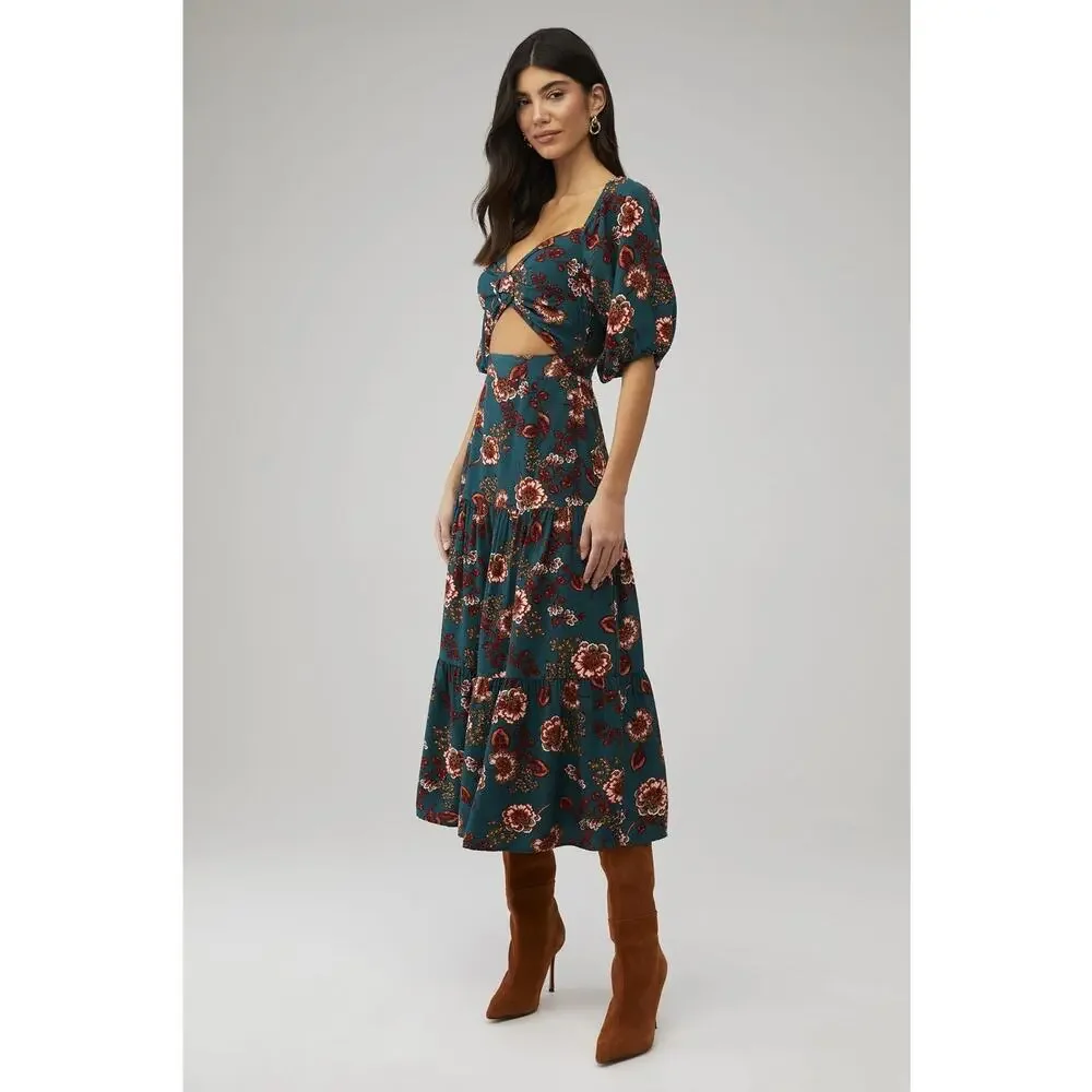 MINKPINK Olivia Midi Dress in multi-color Size XS - Picture 2 of 9
